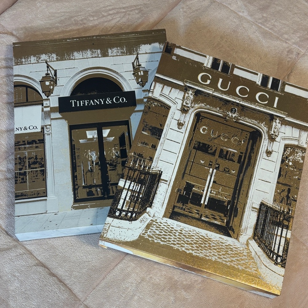 Designer Inspired Canvas Wall Art-Set of 2